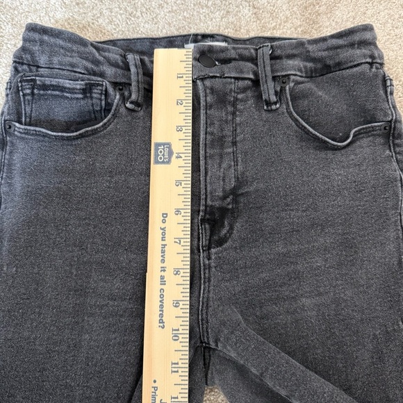 Good American "Good Straight" Jeans Womens 10/30 Black Mid Rise Straight Leg‎ - Picture 11 of 13